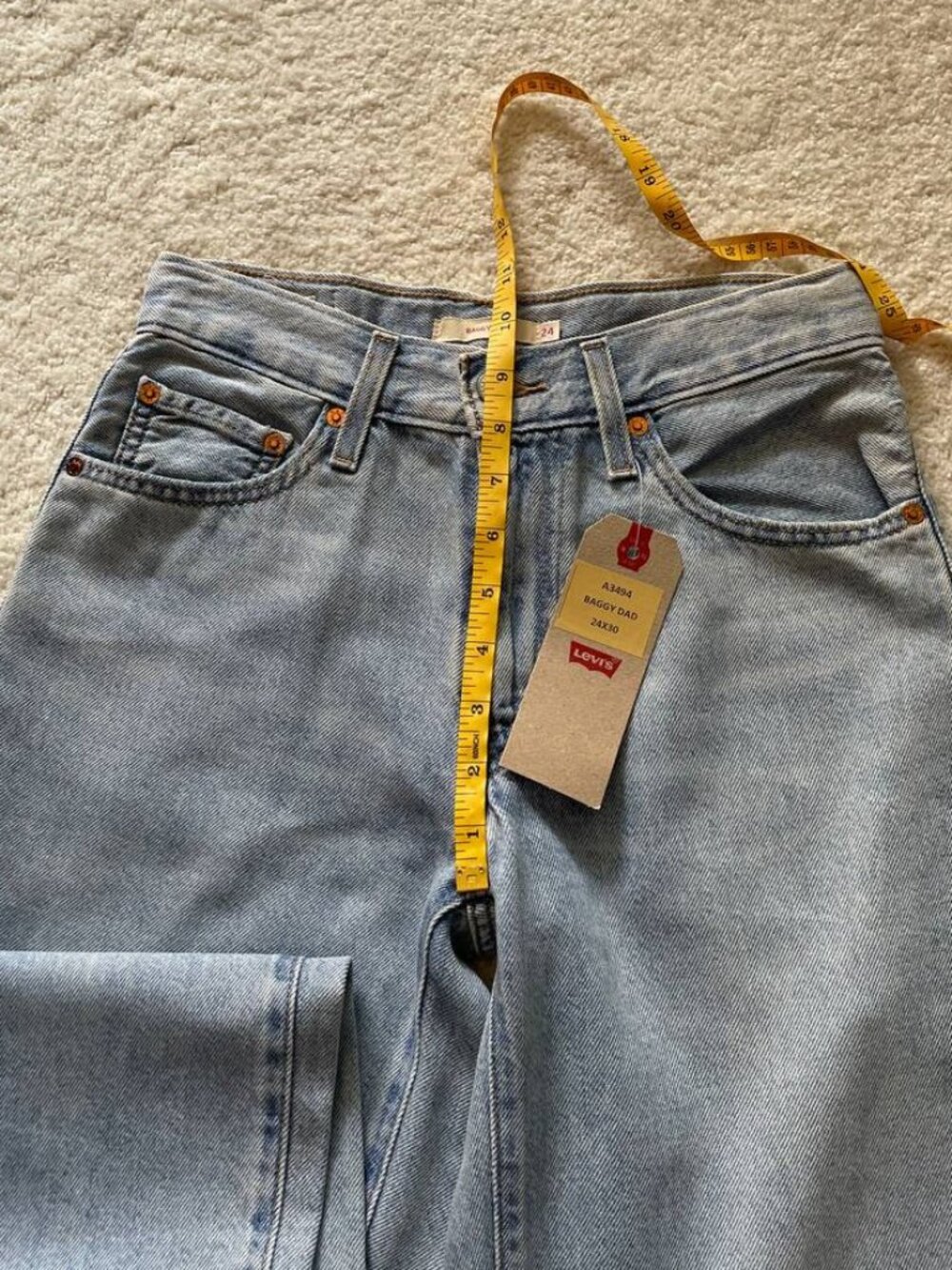 NWT Levi's Baggy Dad Mid Rise Wide Leg Women's Jeans Size 24/30 - Picture 9 of 12